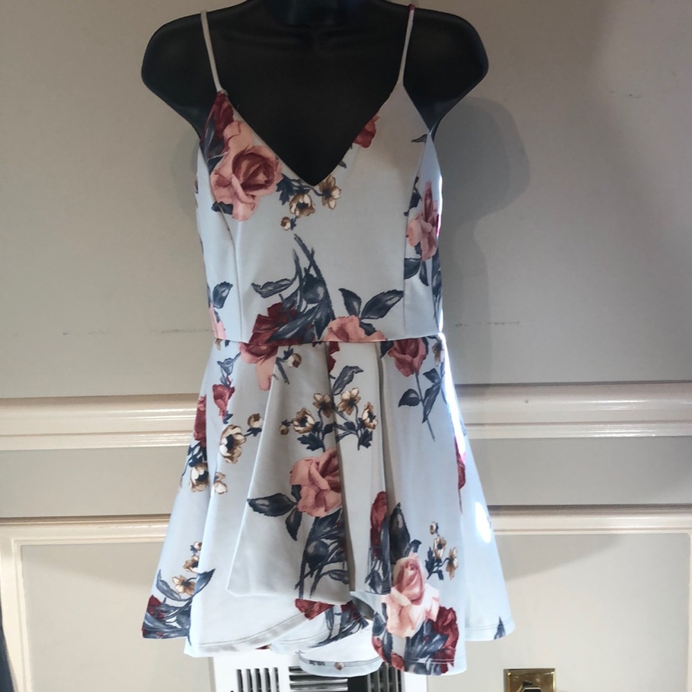 Blue flower romper